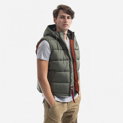 Kamizelka męska Alpha Industries Hooded Puffer Vest FD 118110 01