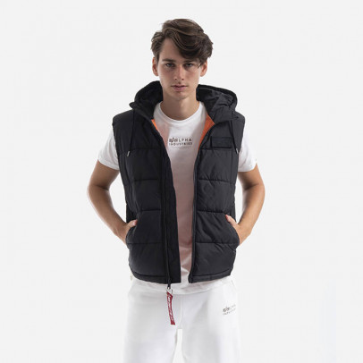 Bezrękawnik męski  Alpha Industries Hooded Puffer Vest FD 118110 03