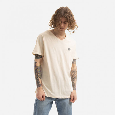 Koszulka męska Alpha Industries Basic V-Neck T Small Logo 106513 578