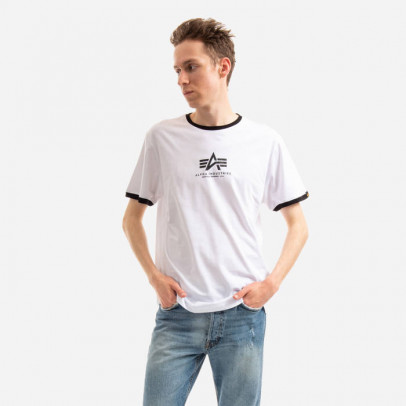 Koszulka męska Alpha Industries Basic Tee Contrast ML 106501 09