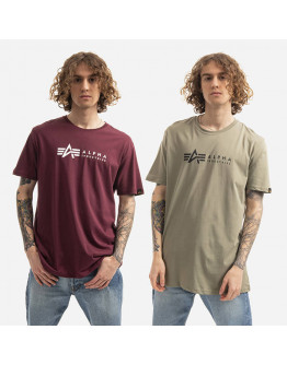 Koszulka męska Alpha Industries Label Tee 2 Pack 118534 642