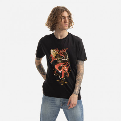 Koszulka męska Alpha Industries Heritage Dragon Tee 106506 03