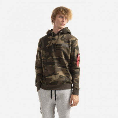 Bluza męska Alpha Industries Back Print Hoody Camo 178318C 239