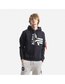 Bluza męska Alpha Industries Half Logo Foam Hoody 106334 07