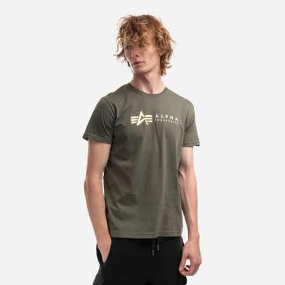 Koszulka męska Alpha Industries Label Tee Foil Print 118502FP 142