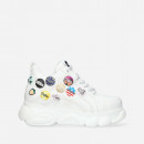 Buty damskie sneakersy Buffalo CLD Corin Button Vegan 1630884-WHT