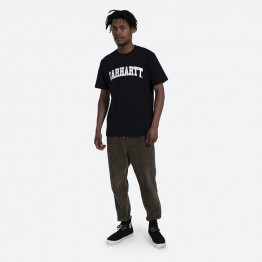 Koszulka męska Carhartt WIP S/S University T-Shirt I028990 BLACK/WHITE