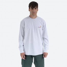 Koszulka męska Carhartt WIP Longsleeve American Script T-Shirt I029955 ASH HEATHER