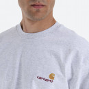 Koszulka męska Carhartt WIP Longsleeve American Script T-Shirt I029955 ASH HEATHER