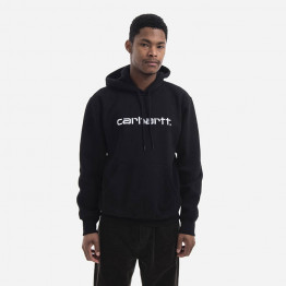 Bluza męska Carhartt WIP Hooded Carhartt Sweat I030230 BLACK/WHITE