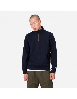 Bluza męska Carhartt WIP Chase Neck Zip Sweat I027038 DARK NAVY/GOLD