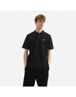 Koszulka męska Carhartt WIP Chase Pique Polo I023807 BLACK/GOLD