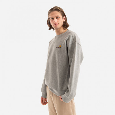 Bluza męska Carhartt WIP American Script Sweat I025475 GREY HEATHER