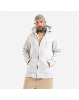 Bluza męska Carhartt WIP Hooded Chase Jacket I026385 ASH HEATHER/GOLD