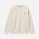 Bluza męska Carhartt WIP American Script Sweatshirt I025475 NATURAL