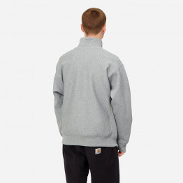 Bluza męska Carhartt WIP Half Zip American Script Sweat I027014 GREY HEATHER