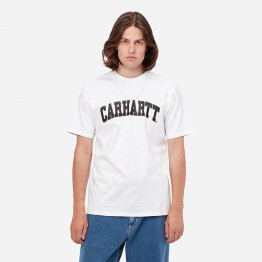 Koszulka męska Carhartt WIP S/S University T-Shirt I028990 WHITE/BLACK