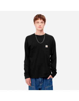 Koszulka męska Carhartt WIP Longsleeve Pocket T-Shirt I030437 BLACK