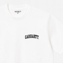 Koszulka męska Carhartt WIP S/S University Script T-Shirt I028991 WHITE/BLACK