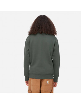 Bluza męska Carhartt WIP Chase Neck Zip Sweat I027038 JURA/GOLD