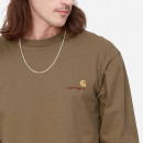 Koszulka męska Carhartt WIP Longsleeve American Script T-Shirt I029955 BUFFALO