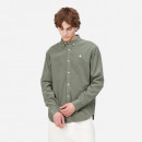 Koszula męska Carhartt WIP Longsleeve Madison Fine Cord Shirt I030580 YUCCA/WHITE