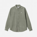 Koszula męska Carhartt WIP Longsleeve Madison Fine Cord Shirt I030580 YUCCA/WHITE