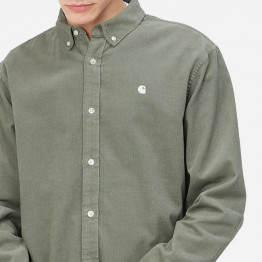 Koszula męska Carhartt WIP Longsleeve Madison Fine Cord Shirt I030580 YUCCA/WHITE