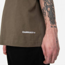 Koszulka męska Carhartt WIP S/S Link Script T-Shirt I031373 NETTLE/WHITE