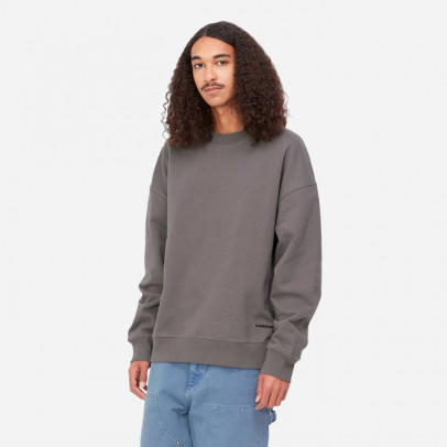 Bluza męska Carhartt WIP Link Script Sweat I031374 RHINO/BLACK