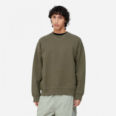 Bluza męska Carhartt WIP Link Script Sweat I031374 NETTLE/BLACK