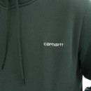 Bluza męska Carhartt WIP Hooded Script Embroidery Sweatshirt I031243 TREEHOUSE/WHITE