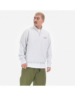 Bluza męska Carhartt Half Zip American Script I027014 ASH HEATHER