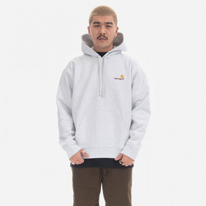 Bluza męska Carhartt WIP Hooded American Script Sweat I028279 ASH HEATHER