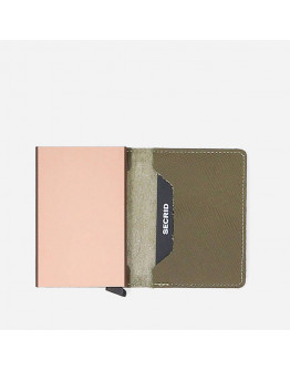 Portfel Secrid Slimwallet Saffiano Ssa-Olive