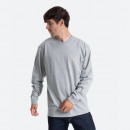 Koszulka męska Carhartt WIP Longsleeve Chase T-Shirt I026392 GREY HEATHER/GOLD