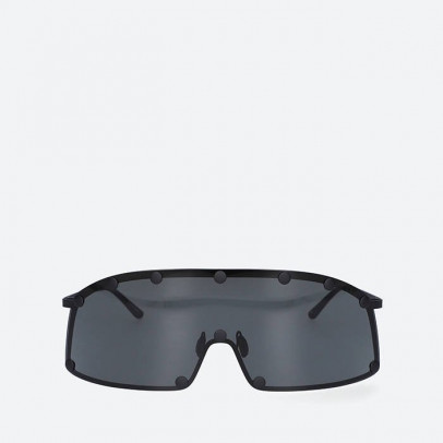 Okulary przeciwsłoneczne Rick Owens Sunglasses Shield RG0000001 GBLKB BLACK TEMPLE/BLACK LENS