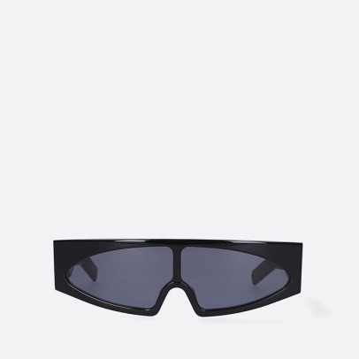 Okulary przeciwsłoneczne Rick Owens Sunglasses Shield RG0000004 GBLKB BLACK TEMPLE/BLACK LENS