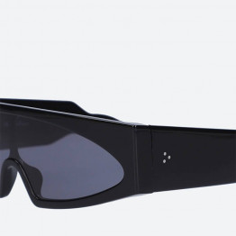 Okulary przeciwsłoneczne Rick Owens Sunglasses Shield RG0000004 GBLKB BLACK TEMPLE/BLACK LENS