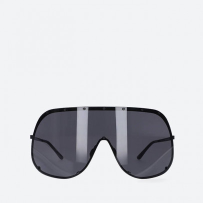 Okulary przeciwsłoneczne Rick Owens Sunglasses Shield RG0000006 GBLKB BLACK TEMPLE/BLACK LENS