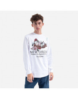 Koszulka męska PLEASURES x New Order Power Longsleeve T-shirt P21NO002-WHITE