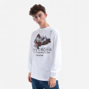 Koszulka męska PLEASURES x New Order Power Longsleeve T-shirt P21NO002-WHITE