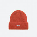 Czapka Wood Wood Mande Ribbed Beanie 12130811-9969 BLOOD ORANGE