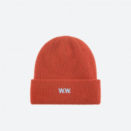 Czapka Wood Wood Mande Ribbed Beanie 12130811-9969 BLOOD ORANGE