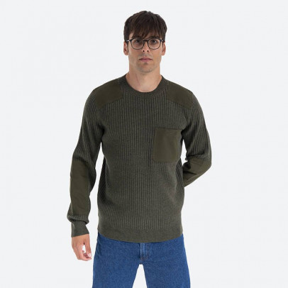 Sweter męski A.P.C. Pull Romain WVBAK-H23052 KHAKI