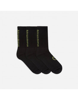 Skarpety Maharishi Miltype Peace Sports Socks 3-Pack 9345 BLACK/BLACK/BLACK