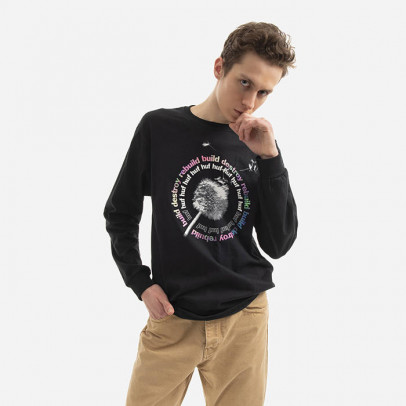 Koszulka męska HUF Dandelion Longsleeve Tee TS01564 BLACK