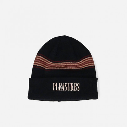 Czapka PLEASURES Wander Striped Beanie P21W062-BLACK