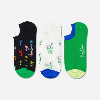 Skarpetki Happy Socks 3-pak Palm No Show PLM39-9300