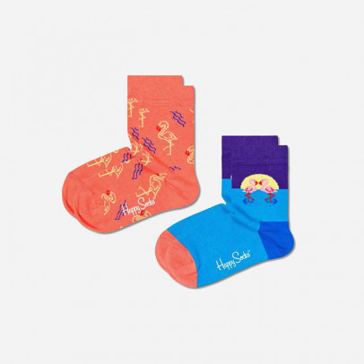 Skarpetki dziecięce Happy Socks 2-pak Flamingo KFLM02-2700